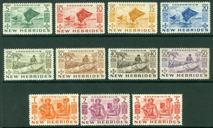SG 68-78 New Hebrides 1953. 5c-5f set of 11. Fine unmounted mint CAT £42 - Picture 1 of 1