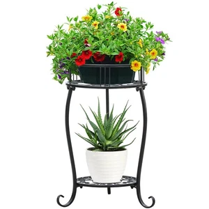 Potted Plant Stand 2 Tier Metal Flower Pot Stand Anti-Rust Heavy Duty Plant H... - Picture 1 of 7