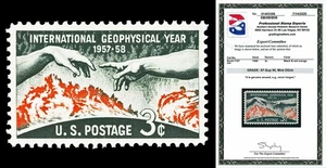 Scott 1107 1958 3c Geophysical Year Issue Mint Graded XF-Sup 95 NH with PSE CERT - Picture 1 of 1