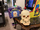 1998 figurine animée illuminée vintage Telco Talking Skull Halloween FONCTIONNE