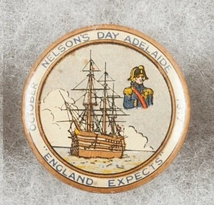 World War 1 Adelaide Australia 1917 Nelsons Day Recruitment Pinback Button Badge - Bild 1 von 1