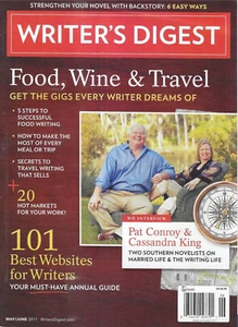 Writer's Digest Magazine Pat Conroy Cassandra King Food Writing Travel 2011 - Foto 1 di 12