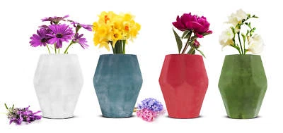 2 Stück Blumenvase Tischvase Glasvase Dekovase Vase Tischdeko 12x16x20cm  - Bild 1 von 3