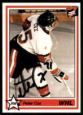 1990-91 7th Inning Sketch WHL Peter Cox IP Signed Auto Moose Jaw Warriors #158