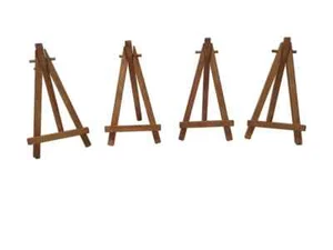 4 mini caballetes de madera - 15 cm de alto x 8 cm de ancho. (ROBLE DORADO) - Imagen 1 de 4