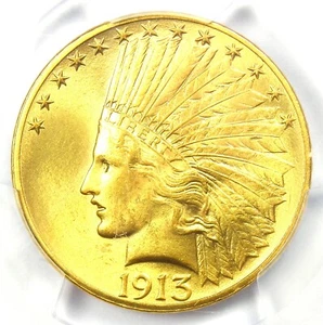 1913 Indian Gold Eagle $10 Coin - Certified PCGS MS64+ Plus Grade - $6,000 Value - Picture 1 of 7