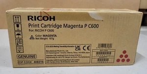 Toner Ricoh P C600 Magenta 408316 Neu OVP Original Rg MwSt. - Afbeelding 1 van 5