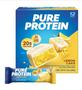 Pure Protein Pure Protein Bars Non-GMO, High Protein, Lemon Cake, 12 Count - Picture 1 of 5