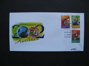 NETHERLANDS ANTILLES, cover FDC 2002, WC soccer football - Picture 1 of 1