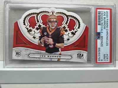 2020 Crown Royale - Bronze Joe Burrow Rookie Card / 75 PSA 9 - Image 1 of 2