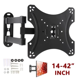 TV Wall Bracket Mount Swivel Tilt for 14 18 26 32 40 42" TVs Full Motion LED LCD - Picture 1 of 15