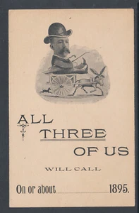 US Sc UX12 Illustrated Advertising Card, Humorous Caricature Will Call - Picture 1 of 2