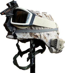 Medium USMC LWH Lightweight 1st Gen Combat Helmet SureFire Light USGI Marines - Picture 1 of 19