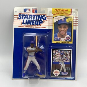 Darryl Strawberry 1990 Mets Starting Lineup Figure & Collector Cards