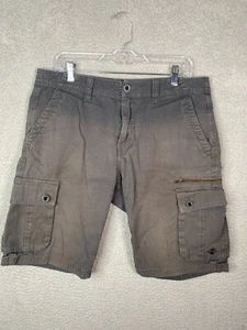 LRG Lifted Research Group Cargo Shorts Mens Size 34 Gray Canvas Cotton Outdoors - Picture 1 of 23
