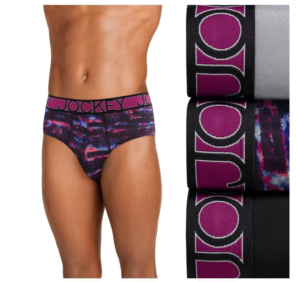 Men's Jockey 3-Pack Active Microfiber Briefs Underwear / Size Large 36-38 - Image 1 of 1