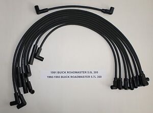BUICK ROADMASTER  5.0L/305 5.7L/350 1991 1992 1993 BLACK Spark Plug Wires USA