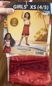 Moana 2 Costume Girls XS (4/5) 1 Piece Dress Halloween Dress Up NEW! - Picture 1 of 4