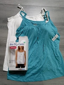 32 Degrees Cool Cami Adult Womens X-Large Blue/White *2 Pack* Bra Top - Picture 1 of 3