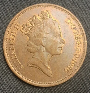 2 Pence United Kingdom 1986 - Picture 1 of 2