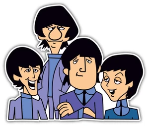 Calcomanía adhesiva de dibujos animados de The Beatles para parachoques de coche - 3"", 5"" o 6""  - Imagen 1 de 1