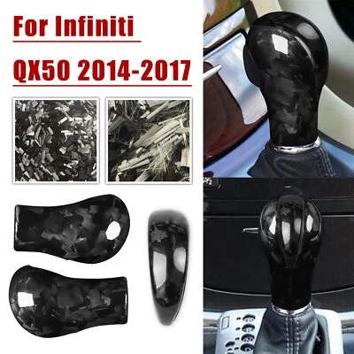 Cubierta de perilla de cambio de marchas de fibra de carbono forjada para Infiniti G35 G37 FX35 QX70 Foto 1 de 4