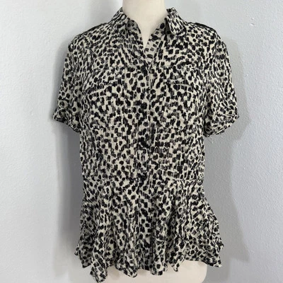 Blusa Burberry Brit para mujer 8 estampado animal peplum preppy Foto 1 de 4