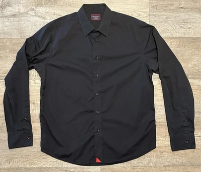 UNTUCKit Men's Shirt Size Medium Black Long Sleeve Button Up 100% Cotton - Image 1 of 4