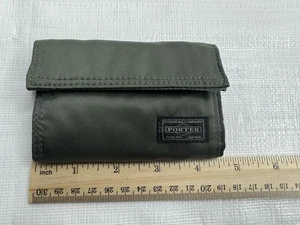 🇺🇸US SELLER - Yoshida PORTER  Trifold Wallet 2004 Green Vintage - Picture 1 of 7