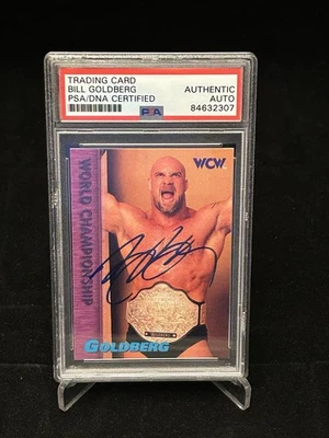 1998 Bill Goldberg Topps WCW PSA DNA Signed Autograph Rookie WCW WWE WWF RC Auto - Image 1 of 4