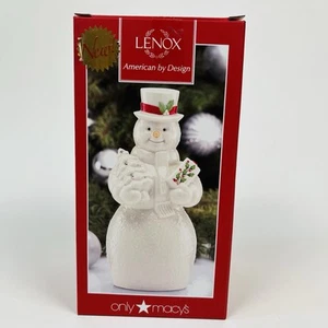 Lenox Holiday Christmas 2016 Good Tidings Snowman Figurine 7" Gift Tree Macy’s - Picture 1 of 12