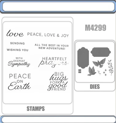 Peace On Earth邮票和金属切割模具DIY手工卡片剪贴簿 — 第 1/3 张图片