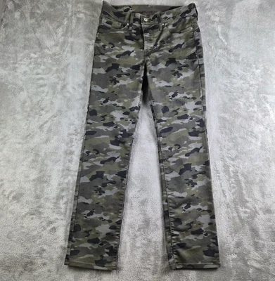 Levis 511 Pants Mens 29x30 Green Skater Camo Stretchy Slim Fit Streetwear Casual - Image 1 of 4