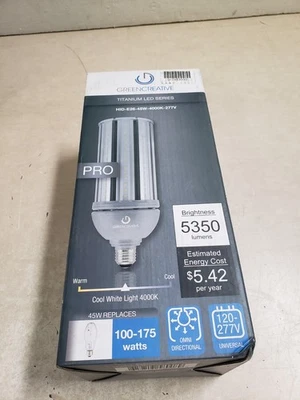 Green Creative 4000K, 45W LED Corn Bulb with E26 Base, 100W MH Equivalent - Image 1 of 4