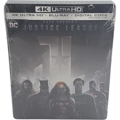 Justice League Zack Snyder 4K Ultra HD + Blu-Ray SteelBook Ben Affleck Region A - Image 1 of 4