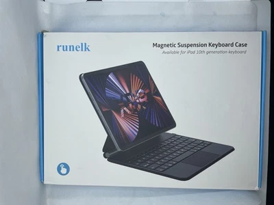 "Funda con teclado con suspensión magnética Runelk para iPad 10.ª generación 10,9"" con panel táctil" Foto 1 de 4