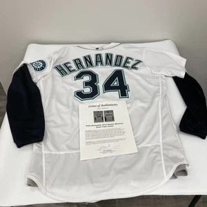 Camiseta Félix Hernández 2016 Seattle Mariners juego usada con certificado de autenticidad - Imagen 1 de 14