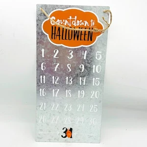 Halloween Countdown Calendar Metal Hanging Sign - Picture 1 of 4