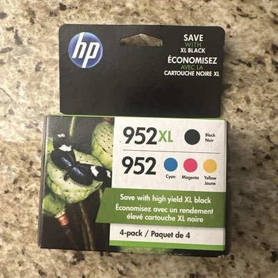 New Genuine HP 952XL Black & 952 Color Ink Combo Exp October 2022 - Image 1 of 4