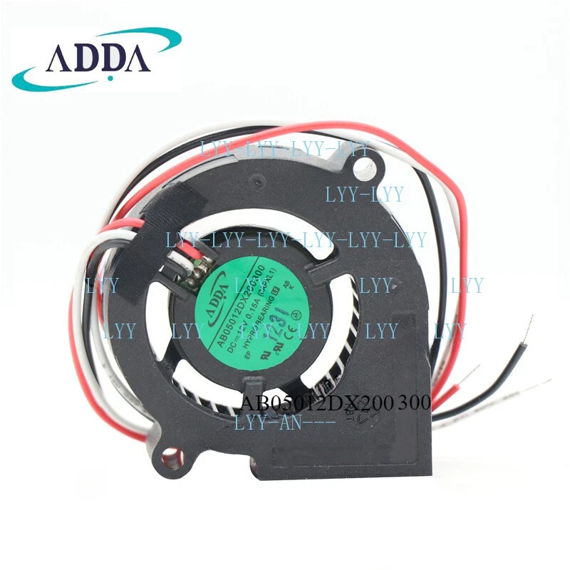 ADDA Fan AB05012DX200300 Blower Fan DC 12V 0.15A 50*50*20MM 3-Wire Cooling Fan - Image 1 of 1