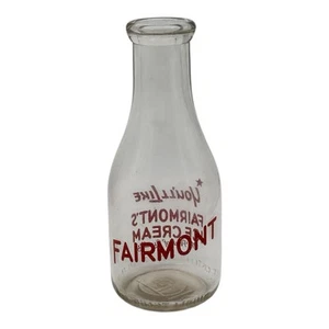 Vintage Clear Milk Bottle~Fairmont’s~1 Quart~9.5” Tall~Wisconsin Dairy - Picture 1 of 12