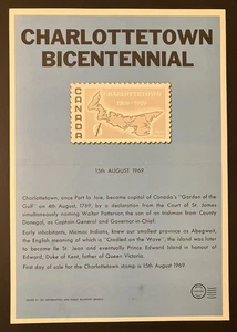 Canada post office poster new issue poster 1969 Charlottetown [790 - Picture 1 of 1
