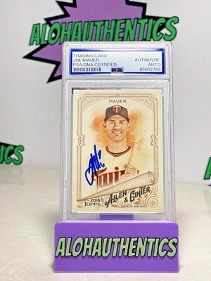 JOE MAUER SIGNED 2018 TOPPS ALLEN & GINTER CARD PSA TWINS HOF AUTO - Image 1 of 2