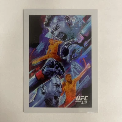 2025 Topps Now UFC 319 Dricus Du Plessis/Khamzat Chimaev #319SP Poster Card SP - Image 1 of 3