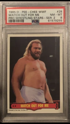 1985 O-Pee-Chee OPC WWF #28 Watch Out for Me Big John Studd Rookie PSA 8 NM-MT - Image 1 of 2