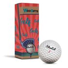 3x Golf Balls Name Khalid Letter Lettering Golfing