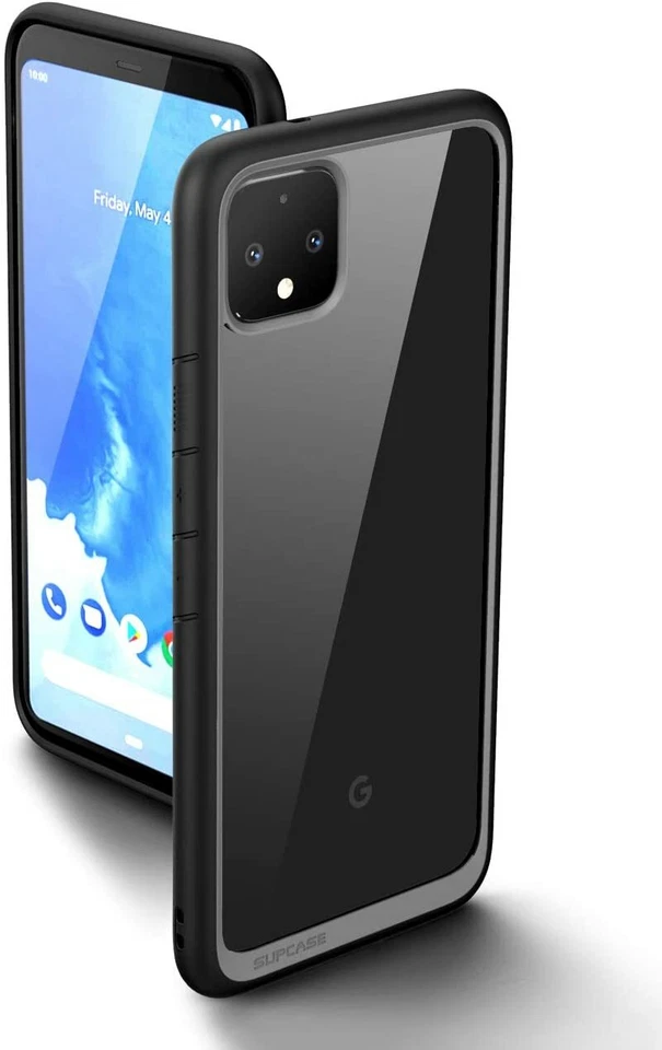 SUPCASE for Google Pixel 4, Protective Clear Case Slim Bumper Back Cover BLACK - Image 1 of 4