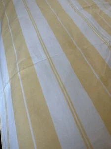 Eddie Bauer Home Shower Curtain Cotton Yellow White Stripe Cottage Nautical - Picture 1 of 24