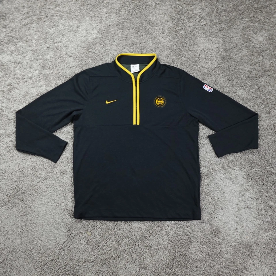 Golden State Warriors 1/4 Zip Pullover Mens Large Nike Dri Fit NBA City Edition - Image 1 of 4