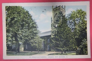 VTG POSTCARD-ST PAULS CATHEDRAL-LONDON ONTARIO CANADA - Imagen 1 de 2